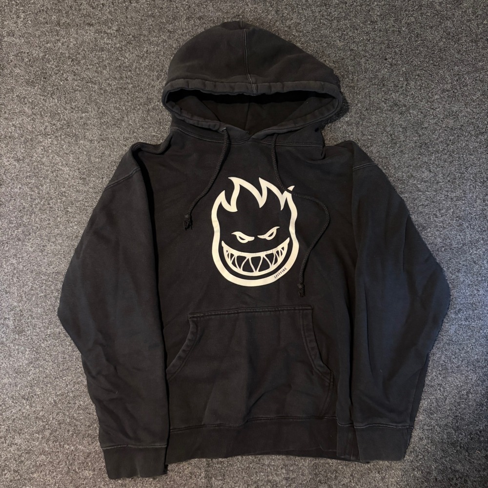 Spitfire Wheels Bighead Logo Hoodie Black Mens Skateboard Pullover